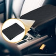 thumbnail image 3 of Unique Bargains 31x21x5cm 12.20"x8.27"x1.97" Car Armrest Box Pad Car Armrest Booster Pads Black Wavy Pattern, 3 of 6