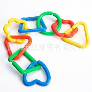 400pcs Plastic C-clips Hooks Chain Links C-links Kids Educational Toy Rat  Parrot Bird Toy Parts 