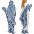thumbnail image 1 of Shark Blanket Adult - Wearable Shark Blanket Super Soft Cozy Flannel Hoodie - Shark Onesie Blanket Shark Blanket Hoodie - Pink/, 1 of 5