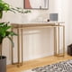 thumbnail image 2 of Costway 120 CM Mesa Consola Dorada, Mesa Moderna con Superficie de Mármol Artificial Blanco, Estructura de Metal Geométrica, Mesa de Acento con Kit Antivuelco para la Entrada, Sala de Estar, y Pasillo, 2 of 5