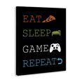 thumbnail image 2 of Stupell Industries Contemporary Eat Sleep Repeat Video Game Iconography Rules Canvas Art, 16 x 20, by Masey St. Studios, 2 of 7