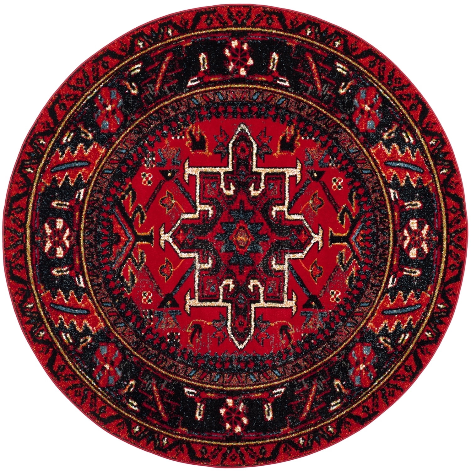 SAFAVIEH Vintage Hamadan Dania Traditional Runner Rug, Red/Multi, 2'2" x 6'