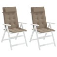 thumbnail image 4 of vidaXL Highback Chair Cushions 2 pcs Taupe Oxford Fabric, 4 of 4