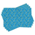 thumbnail image 1 of Ambesonne Starfish Place Mats Set of 4, Sea Stars Dots, Standard Size, Marigold Blue White, 1 of 6