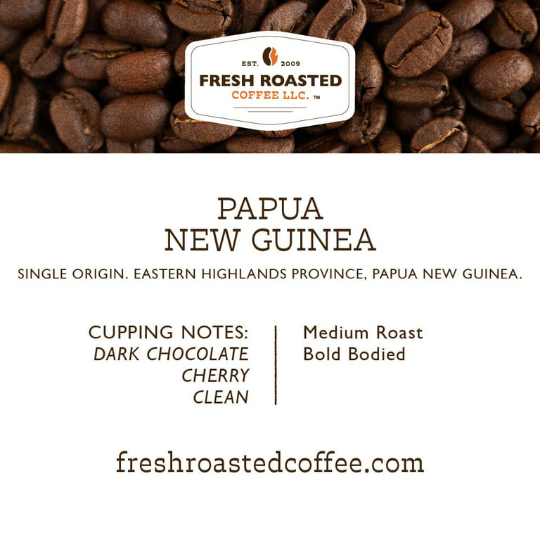 Fresh Roasted Coffee, Organic Papua New Guinea, Medium Roast