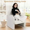 thumbnail image 6 of Costway 2 PCS Chenille Accent Chair with Removable Lumbar Pillow Thick Seat Cushion Backrest, 6 of 9