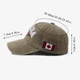thumbnail image 3 of Canada Baseball Cap Canada Day Embroidered Womens Baseball Cap Vintage Washed Breathable Sun Hat, 3 of 8