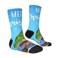 thumbnail image 2 of Goofa Merry Christmas Gnome Printed Men's Crew Socks, Soft Durable Breathable Moisture-Wicking with Odor Control Cotton socks, 2 of 9