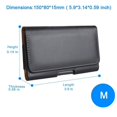 thumbnail image 1 of Funda con Clip para cinturón de teléfono móvil, bolsa de cuero para iphone 15 14 Pro Max Samsung S24 S23 Ultra Xiaomi, 4,0-7,2 pulgadas, 1 of 4