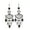 Black, variant on Eosunjian 1 Pair Dangle Earrings Bohemian Retro Ethnic Style Long Tassel All-match Decoration Faux Crystal Women Hollow Fan-shaped Drop Earrings Jewelry Gift for Dating Black