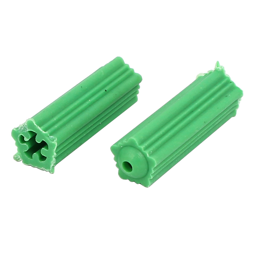 8mm x 25mm Plastic Masonry Screws Fixing Wall Anchor Green 100pcs