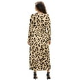 thumbnail image 2 of FKELYI Leopard Print Fall Maxi Dress for Women Long Sleeve A-Line Flowy Dresses with Side Pockets V Neck Casual Dress for Spring Winter, S, 2 of 6