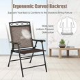 Set of 4 Patio Folding dining chairs for Camping Beach Backyard Deck