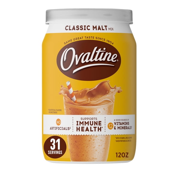 OVALTINE Classic Malt Milk Mix 12 oz. Canister