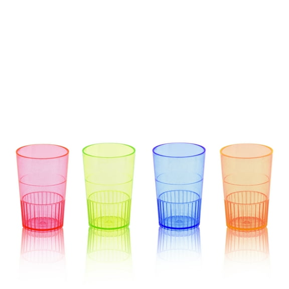 True Plastic Party Shot Glasses, Disposable Cups Multicolor, 1.5oz Set of 8