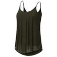 thumbnail image 2 of Doublju Women's Pleated Chiffon Layered Cami Tank Top (Plus Size Available), 2 of 3