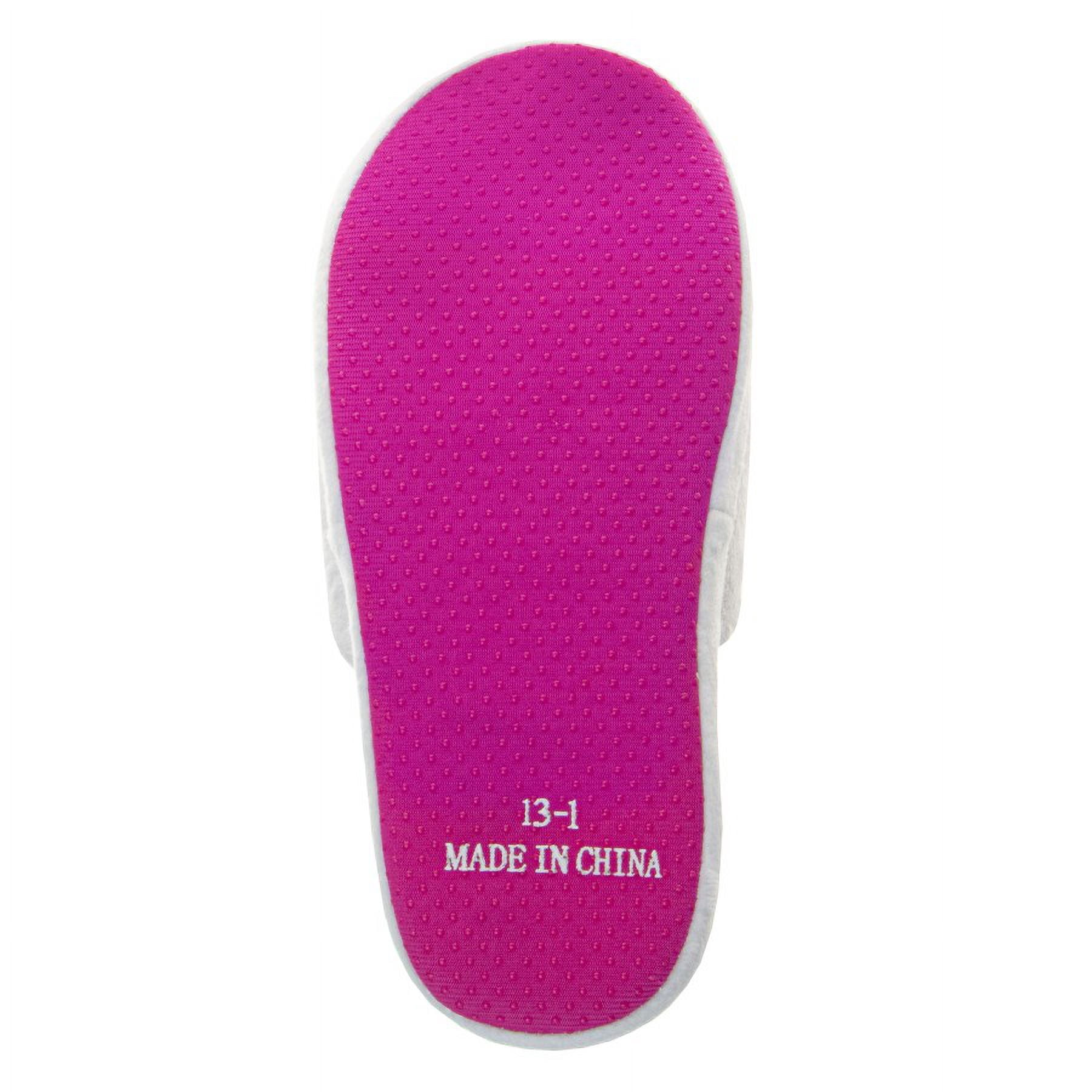 Hello Kitty Ladies Dual Sizes Slipperswhite Fuchsia, Size: 7-8
