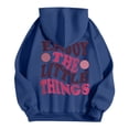 thumbnail image 6 of NinXxx Women's Print Hoodie Pullover for Daily Fall Winter Wear Dark Blue S, 6 of 8