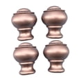 thumbnail image 3 of deevoka 4 Pieces Curtain Rod Finials Drape Rod Finals Heads for Indoor Bedroom Hotel Rose Gold, 3 of 9