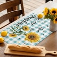thumbnail image 3 of Placemats Set of 6, Bee Sunflower Place Mats Green Buffalo Plaid You Are My Sunshine Tablemats Washable Placemat Table Decoration for Kitchen Table Dinner Party Home Decor Indoor Outdoor 13x19 Inch, 3 of 9