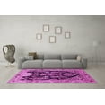 thumbnail image 3 of Ahgly Company Indoor Square Persian Pink Traditional Area Rugs, 6' Square, 3 of 4