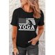 thumbnail image 2 of ABPHQTO Camiseta de manga corta con estampado gráfico de la bandera americana de YOGA negra para mujer, 2 of 5