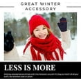 thumbnail image 5 of 2 Pairs Kids Winter Knit Fingerless Gloves With Mitten Cover - Convertible Flip Top Mittens Stretchy Warm Gloves For 4-8yrs Boys Girls, 5 of 5