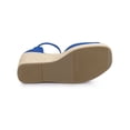 thumbnail image 5 of BLISSFUL STEP Women's Shoes Espadrille Platform Open Toe Ankle Strap Wedge Heels Sandals Dark Blue 8.5, 5 of 7