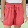 thumbnail image 2 of RIJOPUTY Short Shorts Girls Jean Shorts Tennis Shorts Clothes for Girls 12-14 Black Mom Jeans 18 Month Clothes Girl Shorts Basketball, Watermelon Red 11-12 Years, 2 of 7