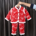 Baby Outfits Winter Chinese Thickened New Year Top Pants Clothing