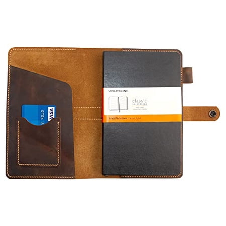 Personalized Leather for Moleskine Classic Cover with pen holder 5 x 8.25 Notebook Cover Refillable Journal Field Notes Cover Leather$$Office