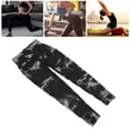 thumbnail image 1 of Leggings Negros Con Efecto Tie-dye, Cintura Alta, Que Absorben La Humedad, Sin Costuras, Muy Elásticos, Para Yoga, Fitness, Correr, Andar En Bicicleta, Entrenar, 1 of 7