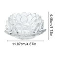 thumbnail image 3 of Crystal Flower Tealight Candle Holders Votive Candle Stand Glass Lotus Tealight Candlestick Holder For Christmas Home Wedding Party, 3 of 8