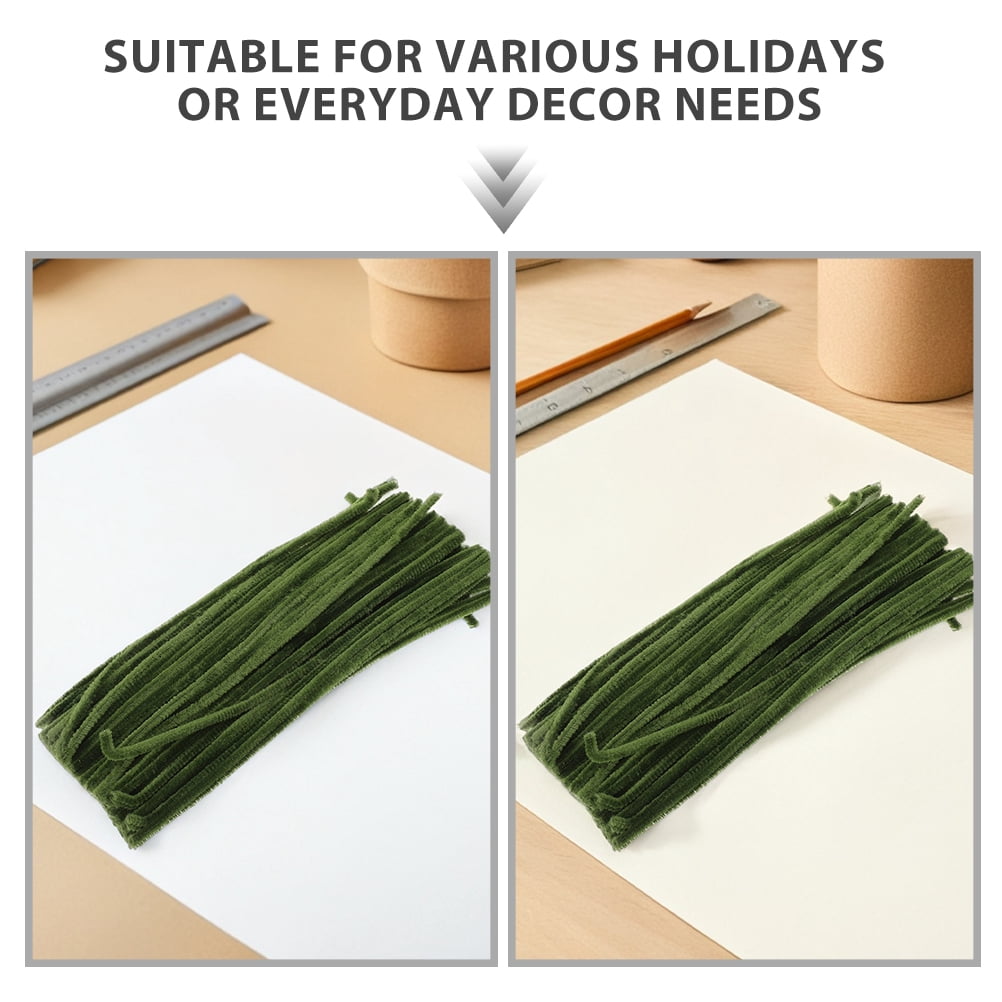Raindrops Olive Green Pipe Cleaners for DIY Crafts, Creativity Booster, 400Pcs