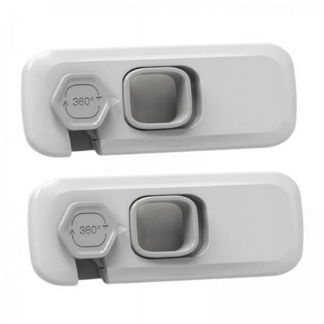 Lipstore 6x2 Pcs Serrures d'Armoire pour Bébé Serrures de Réfrigérateur pour Fenêtre Garde-Robe Meubles Gris