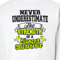 thumbnail image 3 of Inktastic Never Underestimate the Strength of a Cancer Survivor Non Hodgkins Lymphoma Adult Sweatshirt, 3 of 4