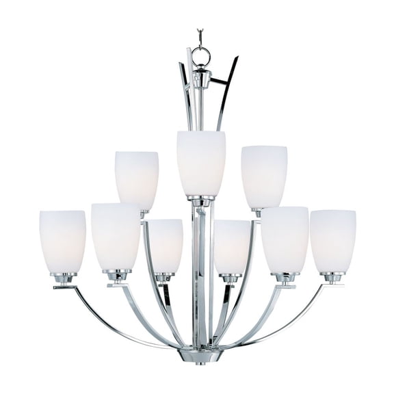 -Nine Light 2-Tier Chandelier In Modern Style-32 Inches Wide By 32 Inches High -Traditional Installation Maxim Lighting 20026Swpc