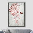 thumbnail image 2 of wall26 Framed Canvas Print Wall Art Retro Style Cherry Blossom Tree Bird Nature Wilderness Illustrations Modern Art Decorative Rustic Relax/Calm for Living Room, Bedroom, Office - 24"x36" W, 2 of 5