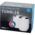 thumbnail image 3 of BluePeak Double Wall Stainless Steel Vacuum Insulated Tumbler Set, 2-Pack, 12 oz (White), 3 of 6