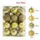 thumbnail image 5 of 24 bolas de Navidad de plástico para árbol de Navidad, doradas, rojas y rosas, decoración colgante para Navidad 2024, 5 of 5