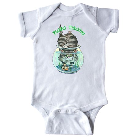 

Inktastic Fishful Thinking Cat in Fish Bowl Gift Baby Boy Bodysuit