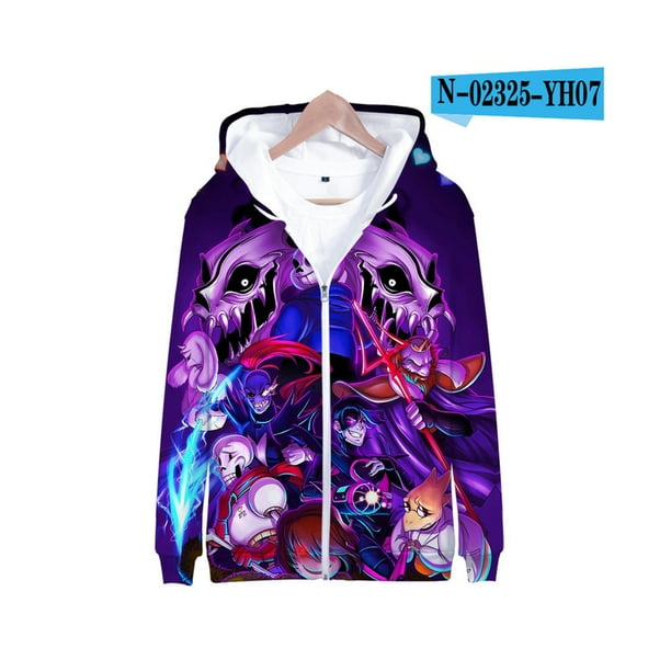 Sudadera con capucha con estampado 3D del juego Undertale Sans sudadera con cremallera para ninos y ninas sudaderas unisex sudaderas con capucha de gran tamano a la moda para ninos y dibujos