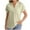 Khaki, variant on Sevevn Women's Casual V-Neck Short Sleeve Solid Color Shirt Top Blouse With Pockets Gift for Girls Hot Pink M