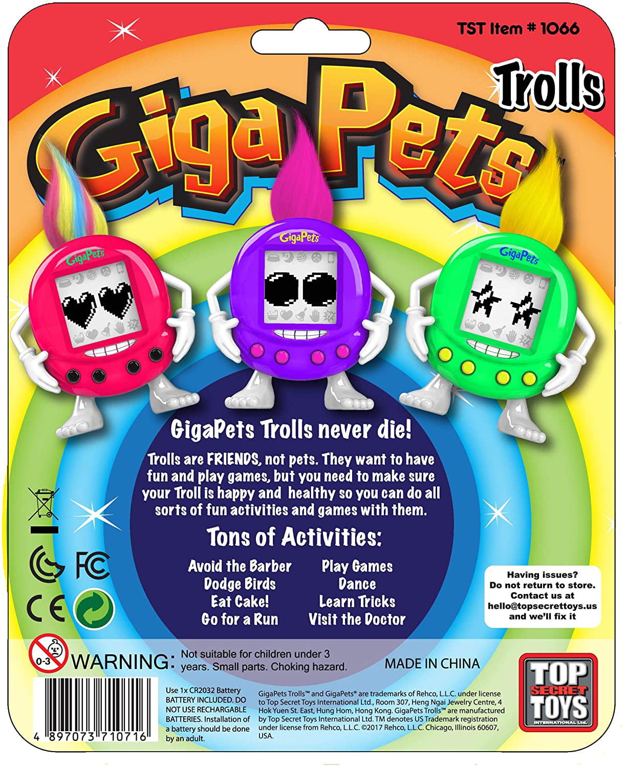 Purple Giga Pets Trolls Virtual Pet Electronic Toy 