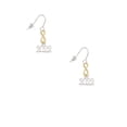 thumbnail image 2 of Delight Jewelry Silvertone Horizontal Year 2022 Gold Tone Infinity French Earrings, 2 of 4