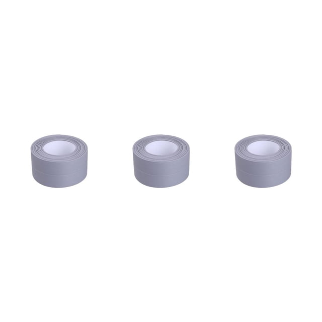 Injueey Tiras de sellado Etiqueta de la pared Cinta autoadhesiva Inodoro Esquina Baño Cocina Fregadero Bañera Restaurante 3.2m * 3.8cm Gris Type1 NO1