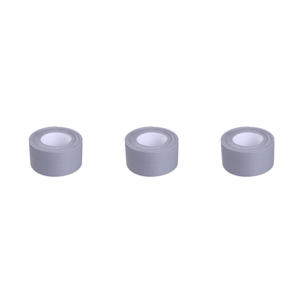 Tiras de sellado Adhesivo de pared de PVC Naiovety antimoho 3.2m * 3.8cm Gris