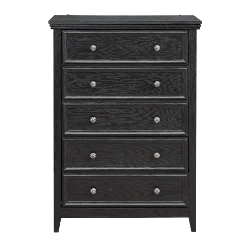 Modern 5 Drawers Dresser 5 Drawers Cabinet, Chest of Drawers Closet Organizers and Storage Clothes Storage Drawers Cabinet for Living Room, Farmhouse Dresser Organizer (Black)