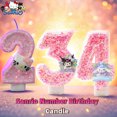thumbnail image 2 of Sanrio Hello Kitty Kuromi Number Birthday Candle Cinnamoroll Digital Candles Birthday Cake Decoration Anniversary Party Candles, 2 of 5