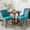 Blue, variant on Elegant and Functional Decor - Orange Dining Chair Set with Solid Wood Legs